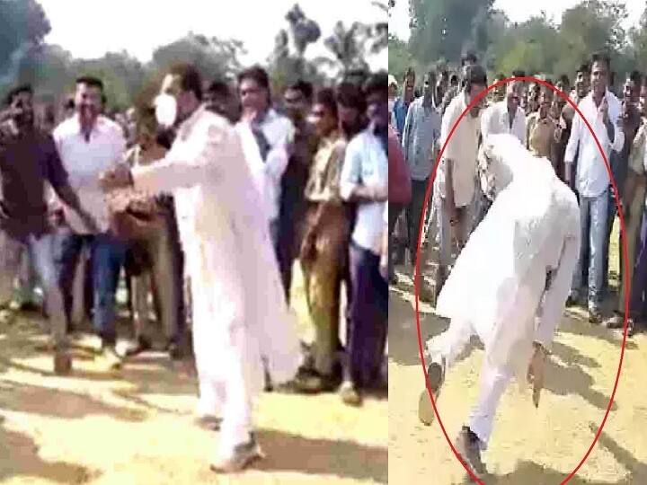 Andhra Pradesh assembly speaker Tammineni Sitaram falls down while playing Kabbadi in Srikakulam- Watch Video Watch Video: கில்லியாக மாற நினைத்து சல்லி சல்லியாக எலும்பை உடைத்துக் கொண்ட சபாநாயகர்!