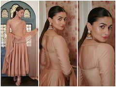 Alia Bhatt Photos: बैकलेस अनारकली सूट, कानों में झुमका और माथे पर बिंदी लगाए दिखीं आलिया भट्ट, खूबसूरती देख Ranbir Kapoor भी बोलेंगे- माशाल्लाह
