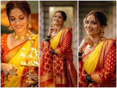 Ankita Lokhande Photos: नौवारी साड़ी पहन मराठी मुलगी बनीं अंकिता लोखंडे, लुक देख फैंस को याद आई मानव की अर्चना
