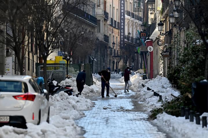 Spain was put on red alert in early January when storm Filomena caused heavy snowstorms and caused about 1.4 billion euros of damage — the most intense in 50 years. (File Photo/ AFP)