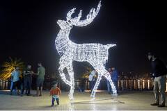 Christmas Photos: खुशियों के त्योहार क्रिसमस का ऐसा जमा रंग, कोरोना का डर भूल जश्न मनाते दिखे लोग