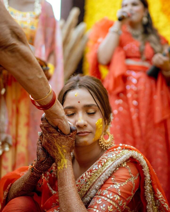Ankita Lokhande-Vicky Jain Wedding : छोट्या पडद्यारवची अभिनेत्री अंकिता लोखंडे (Ankita Lokhande)   काही दिवसांपूर्वी विकी जैनसोबत (Vicky Jain) विवाहबंधनात अडकली आहे. (photo credit : lokhandeankita/ig)