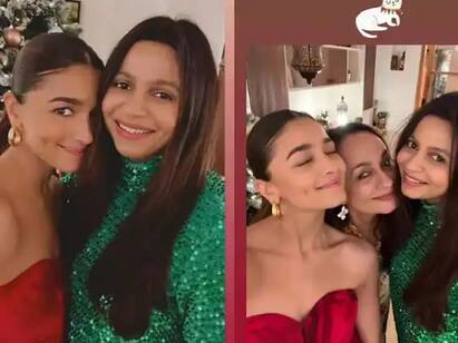 Christmas 2021: આખા દેશમાં ક્રિસમસ પર્વની ધૂમ છે, આપણા બૉલીવુડ સ્ટાર્સ પણ ક્રિસમસ સેલિબ્રેટ કરવામાં કોઇનાથી પાછળ નથી. તાજેતરમાં જ એક્ટર રણબીર કપૂર (Ranbir Kapoor) પોતાની માં નીતૂ કપૂર (Neetu Kapoor)ની સાથે એક્ટ્રેસ આલિયા ભટ્ટ (Alia Bhatt)ની બહેન શાહીન ભટ્ટ (Shaheen Bhatt) ના ઘરે ક્રિસમસ ડિનર પર પહોંચ્યા.