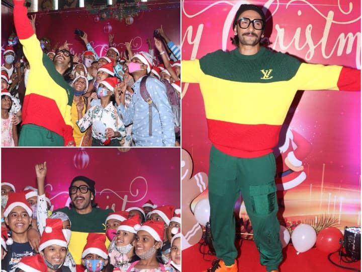 Ranveer Singh Plays Santa For Children Post '83' Release, SEE PICS Ranveer Singh Plays Santa For Children Post '83' Release, SEE PICS
