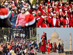 IN PICS | Christmas 2021 Celebrations Take Place Amid Omicron Threat, COVID Norms Neglected In Various Places