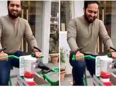 Fruit Juice: మీకు సైకిల్ తొక్కడం వచ్చా? అయితే ఈ దుకాణంలో మీ జ్యూస్ మీరే తయారు చేసుకోవచ్చు