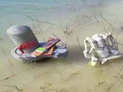Jharkhand News : झारखंड के छड़वा बांध के पानी में मिलीं देवी-देवताओं की मूर्तियां, लोगों ने बना दिया अस्थाई मंदिर