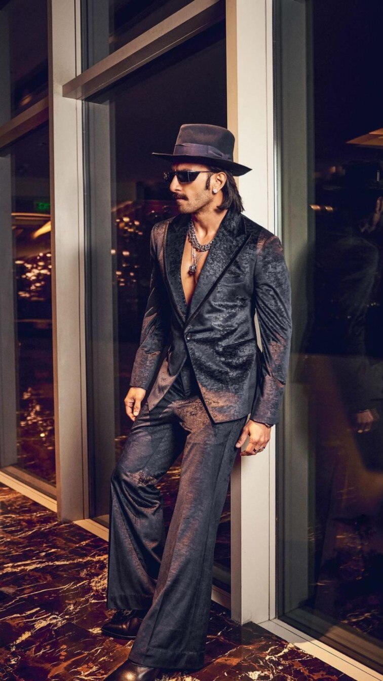 Ranveer Singh Shimmers In A Black Suit