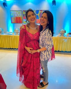 Pooja Bannerjee Goes Pink For Her Baby Shower Ceremony, See PICS