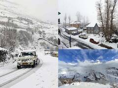 हिमाचल प्रदेशमध्ये हिमवर्षाव, पर्यटकांनी लुटला बर्फाचा आनंद