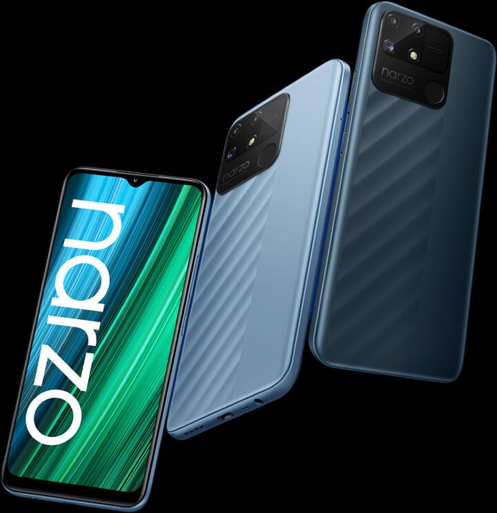 Realme Narzo 50A: इस स्मार्टफोन को 12499 रुपये में खरीदा जा सकता है. इस मोबाइल में 50 मेगापिक्सल का प्राइमरी कैमरा दिया गया है. इसमें और दो रियर कैमरा 2-2 मेगापिक्सल के हैं. 8 मेगापिक्सल का फ्रंट कैमरा दिया गया है.