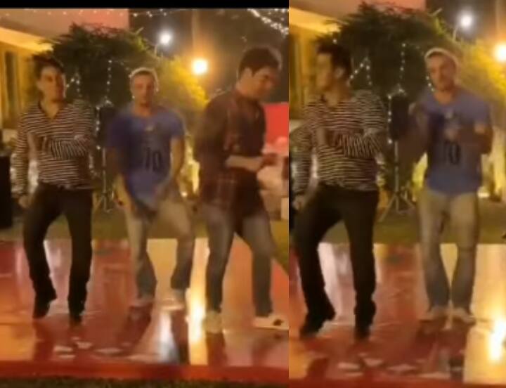 Salman khan dance with arbaaz khan suhail khan, video goes viral Salman Khan Dance: दोनों भाई Arbaaz और Suhail के साथ सलमान खान ने किया मजेदार डांस, वायरल वीडियो
