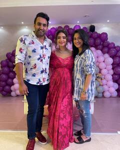 Pooja Bannerjee Goes Pink For Her Baby Shower Ceremony, See PICS
