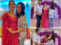 Pooja Bannerjee Goes Pink For Her Baby Shower Ceremony, See PICS