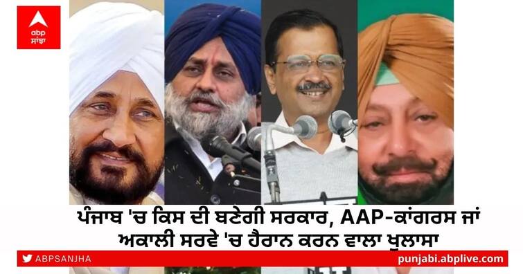 ABP News C Voter Survey December Opinion Polls Punjab Election 2022 Vote Share Seat Sharing KBM BJP Congress SAD AAP ABP C Voter Survey Punjab: ਪੰਜਾਬ 'ਚ ਕਿਸ ਦੀ ਬਣੇਗੀ ਸਰਕਾਰ, AAP-ਕਾਂਗਰਸ ਜਾਂ ਅਕਾਲੀ ਸਰਵੇ 'ਚ ਹੈਰਾਨ ਕਰਨ ਵਾਲਾ ਖੁਲਾਸਾ