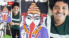 నోటీతో పేయింట్ చేస్తూ రికార్డు సాధించాడు