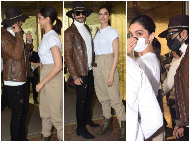 Ranveer Singh Deepika Padukone Spotted: बॉलीवुड अभिनेता रणवीर सिंह (Ranveer Singh) और दीपिका पादुकोण (Deepika Padukone) को हाल ही में मुंबई एयरपोर्ट पर पैपराजी ने स्पॉट किया. उनकी इस दौरान की कुछ प्यारी तस्वीरें हम उनके फैंस के लिए लेकर आए हैं जिन्हें आप आगे की स्लाइड्स में देख सकते हैं.