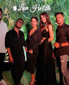 Shehnaaz Gill In A Shimmery Black Dress Attends Her Manager's Engagement With Hina Khan, Monalisa, Jasmin Bhasin & Other POPULAR TV Stars- See Pics