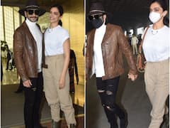 IN PICS: Ranveer Singh And Deepika Padukone's Airport Looks Are On-Point