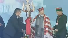 PM Modi reaches Himachal's Mandi, welcomed with 'Trishul'