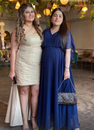 She was all decked up for her friend's birthday bash.