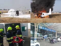 Indore News: एयरपोर्ट पर उड़ान भरते वक्त फ्लाइट में आग लगी का 'मॉक ड्रिल', ATC ने पाया काबू
