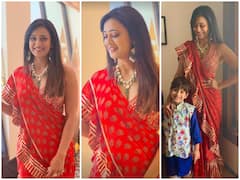 TV’s Yummy-Mummy Shweta Tiwari Looks Drop-Dead-Gorgeous In A Rs 38K Red Saree- SEE PICS
