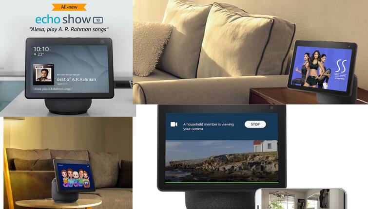 Amazon Offer On Echo Show 10 Price of Echo Show Features of Echo Show How Echo Show works Smart gadgets for home best speaker online, Alexa built in speaker best New Year Gift Amazon Deal: फोन, टीवी, टैबलेट, सिक्योरिटी कैमरा और स्पीकर समेत 5 का कॉम्बो है ये स्मार्ट गैजेट