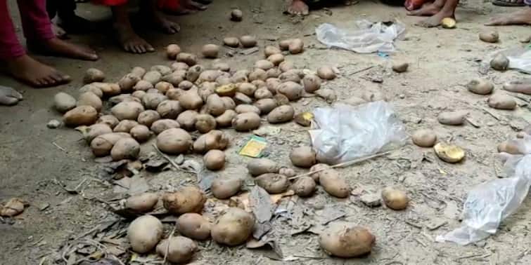 Malda Anganwadi accused of distributing rotten vegetables locals hold protest Malda News: পচা আলু, পরিমাণের তুলনায় কম চাল-ডাল, মালদায় অঙ্গনওয়াডির বিরুদ্ধে বিক্ষোভ অভিভাবকদের