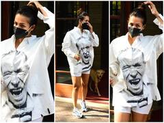 Malaika Arora Latest Look: ओवरसाइज शर्ट लुक में घर से बाहर निकली मलाइका अरोड़ा, नेटिजंस ट्राउजर्स के कर रहे हैं चर्चे