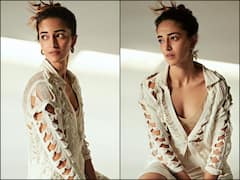 PICS | Ananya Panday Is A Wonder In White In A Threaded Cut-Out Shirt