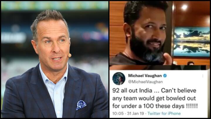 Ashes: Wasim Jaffer Roasts Michael Vaughan Using Old Tweet After England's Humiliating Ashes Loss, England 68 All Out Wasim Jaffer Roasts Michael Vaughan Using Old Tweet After England's Humiliating Ashes Loss - Watch Video