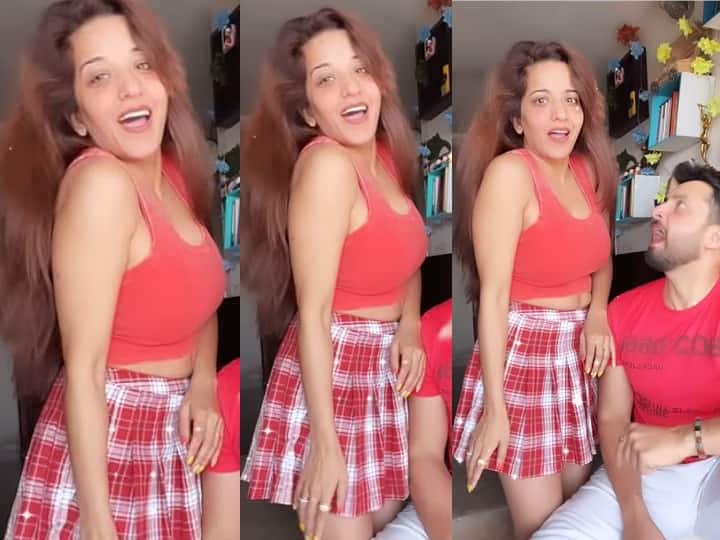 Monalisa Video: मोनालिसा बिना मेकअप मिनी स्कर्ट पहन कैमरे के सामने ऐसी इठलाईं, पति के रिएक्शन ने भोजपुरी बाला को दिया झटका
