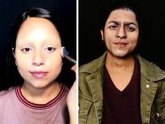 మేకప్ మాయ.. క్షణాల్లో షారుక్ ఖాన్‌ రూపంలోకి మారిపోయిన యువతి.. వీడియో వైరల్