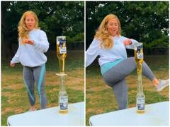 Watch: शानदार किक से एक ही झटके में पूरा किया बॉटल किक चैलेंज, सोशल मीडिया पर हो रहा ट्रेंड