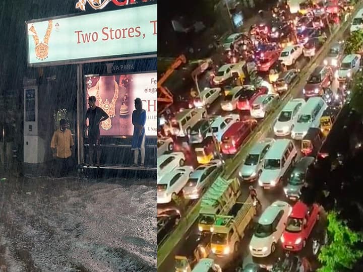 Chennai Rains heavy traffic red alert in chennai kanchipuram thiruvallur and Chengelpattu Chennai Rains | கனமழை முதல் அதிகனமழை.. சென்னை உள்ளிட்ட 4 மாவட்டங்களுக்கு ரெட் அலர்ட்.!