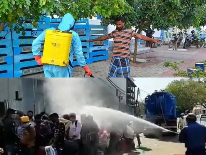 Sri Lanka Navy pours sanitizer on Tamil Nadu fishermen is inhumane - Madurai High Court தமிழகம் மீனவர்கள் மீது  கிருமி நாசினி ஊற்றி இருப்பது மனிதாபிமானம் இல்லாத செயல் - மதுரை உயர்நீதிமன்றம்