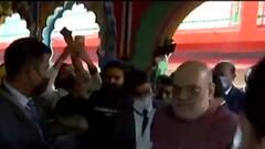 Ayodhya दौरे पर पहुंचे गृह मंत्री Amit Shah, मंदिर निर्माण स्थल का किया निरीक्षण