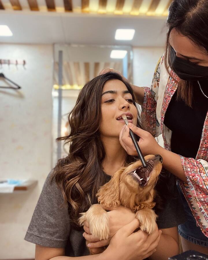 ఆరాతో రష్మిక మందన్నా ఫోటోలు -Image credit: Rashmika Mandanna/Instagram