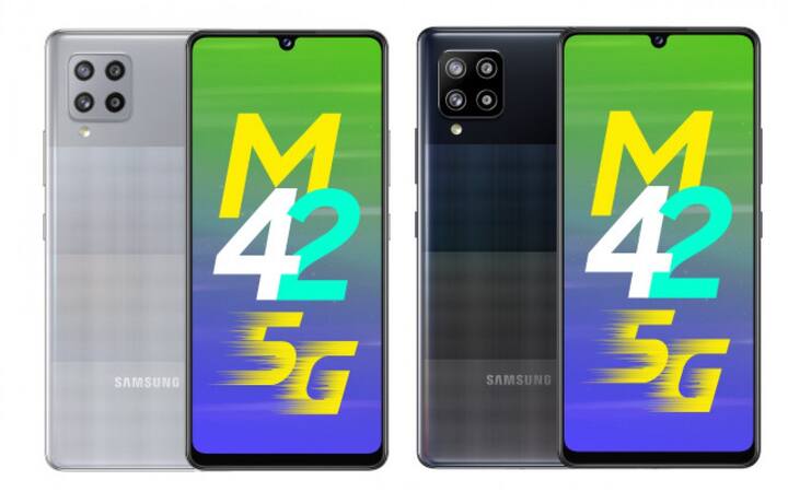 samsung galaxy M42: ਇਸ ਦੇ ਬੈਕ ਪੈਨਲ 'ਤੇ ਕਵਾਡ ਕੈਮਰਾ ਸੈੱਟਅਪ ਹੈ, ਜਿਸ 'ਚ 48 ਮੈਗਾਪਿਕਸਲ ਦਾ ਕੈਮਰਾ ਅਤੇ ਫਰੰਟ 'ਤੇ 20 ਮੈਗਾਪਿਕਸਲ ਦਾ ਸੈਲਫੀ ਕੈਮਰਾ ਹੈ। ਇਹ ਸਨੈਪਡ੍ਰੈਗਨ 750ਜੀ ਆਕਟਾ ਕੋਰ ਪ੍ਰੋਸੈਸਰ 'ਤੇ ਕੰਮ ਕਰਦਾ ਹੈ। ਇਸ ਵਿੱਚ 6 ਜੀਬੀ ਰੈਮ ਤੇ 128 ਜੀਬੀ ਸਟੋਰੇਜ ਹੈ।