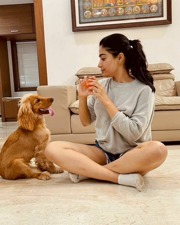 ఆరాతో రష్మిక మందన్నా ఫోటోలు -Image credit: Rashmika Mandanna/Instagram