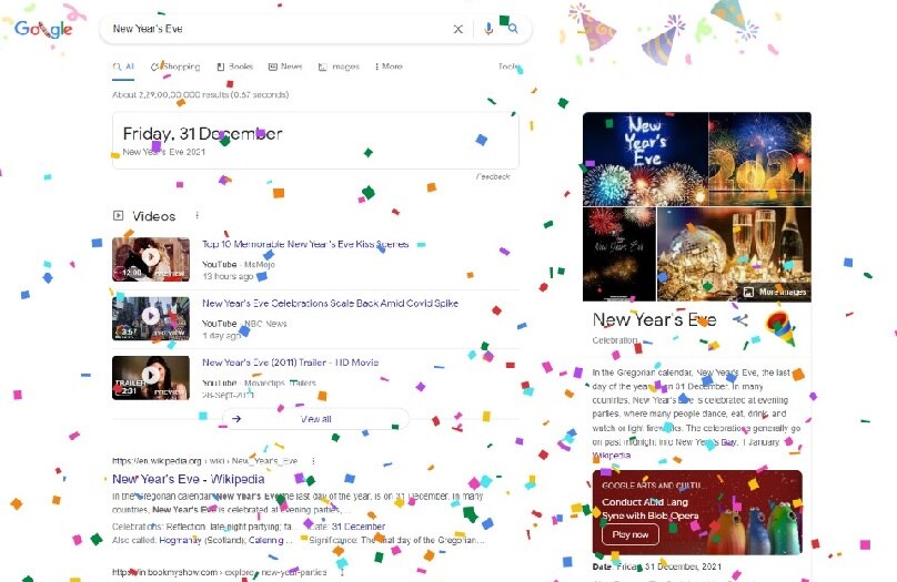 New Year's Eve 2021 Google Doodle: Search Engine Bids Farewell To 2021 In Style — Check It Out