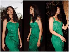Mrunal Thakur Photos: मृणाल ठाकुर को ग्रीन ड्रेस में देख फैंस के लिए नजरें हटाना हुआ मुश्किल, कातिलाना अदाओं से गिराई बिजलियां