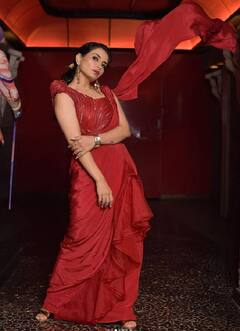 લાલ સાડીમાં 'તારક મહેતા'ની રિટા રિપોર્ટરનો સામે આવ્યો ગ્લેમરસ લૂક