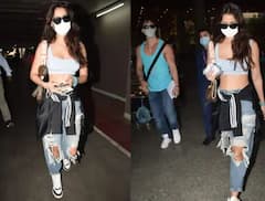 Disha Tiger Photos: માલદીવમાં વેકેશન કરી દિશા-ટાઈગર પરત ફર્યા! કમર પર જેકેટ, ફાટેલી જીન્સ, કાળા ચશ્મામાં એક્ટ્રેસ લાગી સુંદર