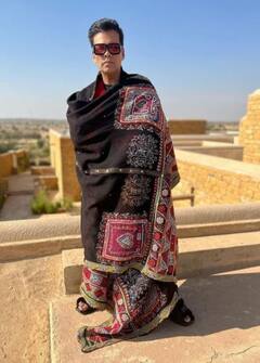 બોલિવૂડ પ્રોડ્યુસર કરણ જૌહરે શાલ ઓઢી પોઝ આપતા લોકોએ ટ્રોલ કર્યો