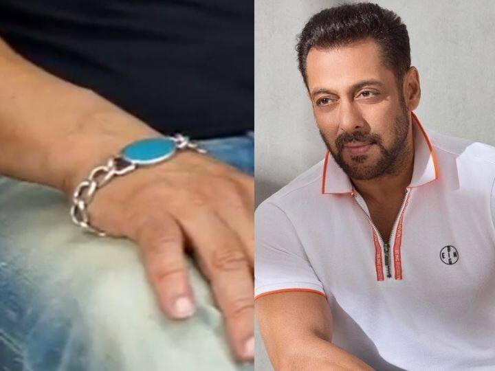 Salman Khan revealed story about his blue bracelet Salman Khan : '...म्हणून मी हे ब्रेसलेट घालतो'; सलमाननं सांगितली निळ्या रंगाचा स्टोन असलेल्या ब्रेसलेटची गोष्ट