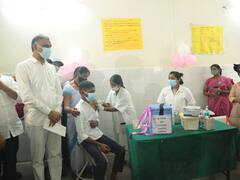IN PICS | Telangana Health Minister Harish Rao Launches Vaccination Drive For 15-18 Years Olds