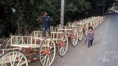 In Pics : पुन्हा बैलगाड्यांच्या शर्यतीचा थरार रंगणार, शर्यतीच्या गाड्यांच्या मागणीत मोठी वाढ