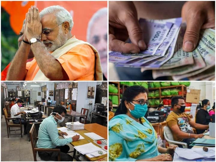 7th Pay Commission Latest News: केंद्रीय कर्मचारियों (Central Government Employees) के लिए अच्छी खबर है. देश के लाखों कर्मचारियों को जल्द ही न्यू ईयर का गिफ्ट मिलने वाला है. केंद्र सरकार जल्द ही अटके हुए डीए (DA Arrears) पर फैसला ले सकती है, जिसका फायदा सीधे 48 लाख कर्मचारियों और 60 लाख पेंशनर्स को होगा. इसके अलावा जनवरी महीने में कई कर्मचारियों की सैलरी में 4500 रुपये ज्यादा आ सकते हैं. आइए आपको बताते हैं कैसे-